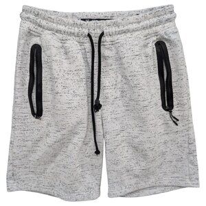 Brooklyn Cloth The Knit Shorts Mens Light Grey Drawstring Zip Pockets 7" Size S